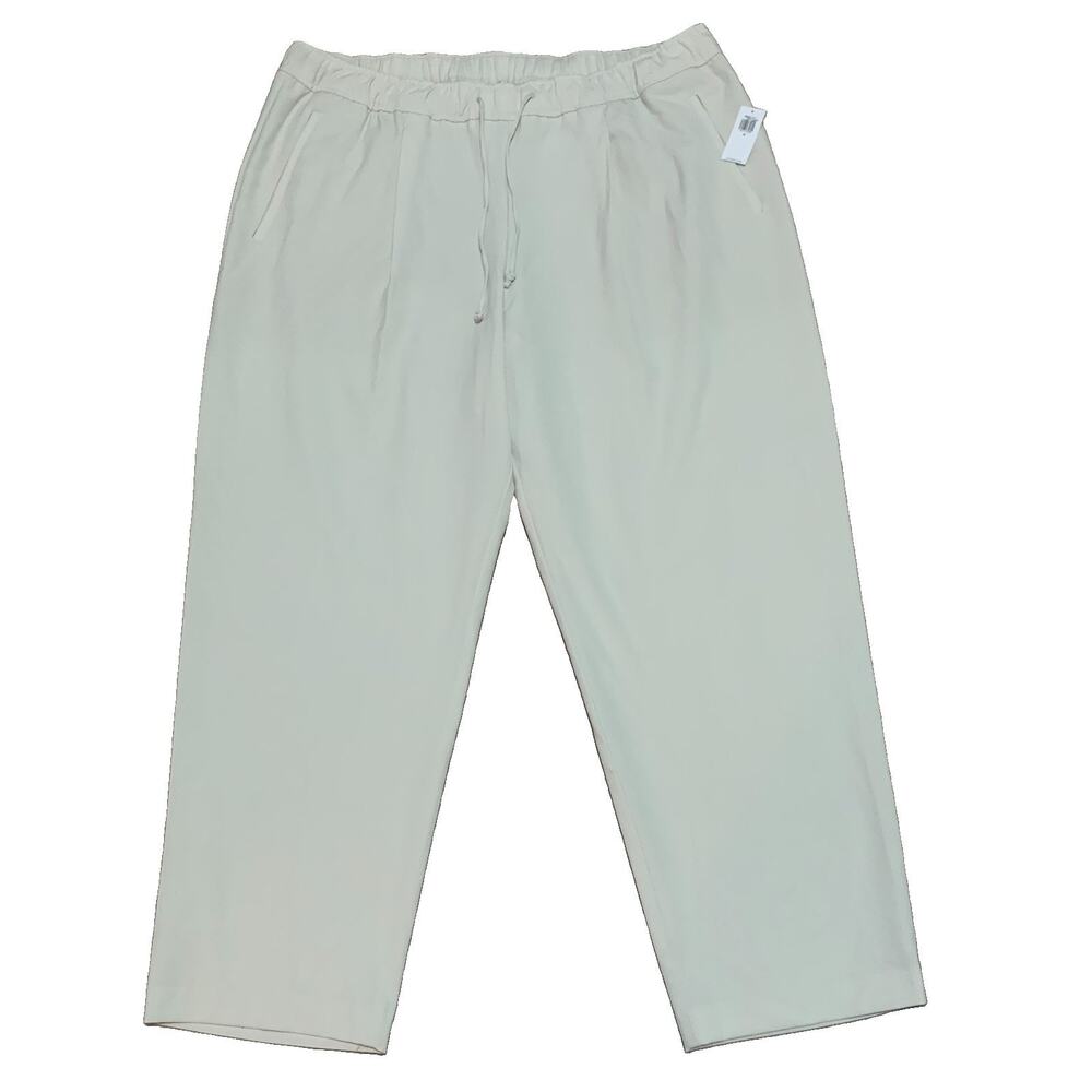 Old Navy Billie High Waisted Ankle Trousers XL Cream Comfort Waistband NWT